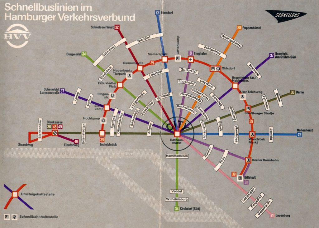 Das hvv Schnellbusnetz 1977