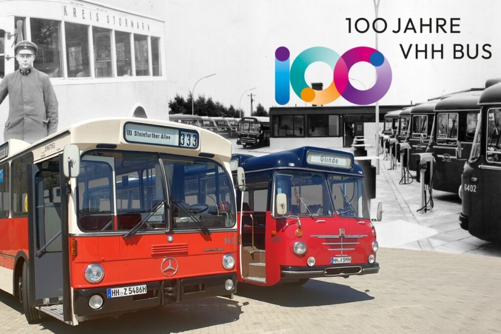 Bei vhh.mobility feiern wir 2026 ein besonderes Jubiläum: Vor 100 Jahren fuhren unsere ersten Omnibusse in der Metropolregion Hamburg.